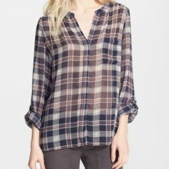 Joie Tops - Joie Nura Plaid Silk Blouse
